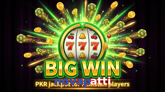 Big win animation on Novapatti slot game